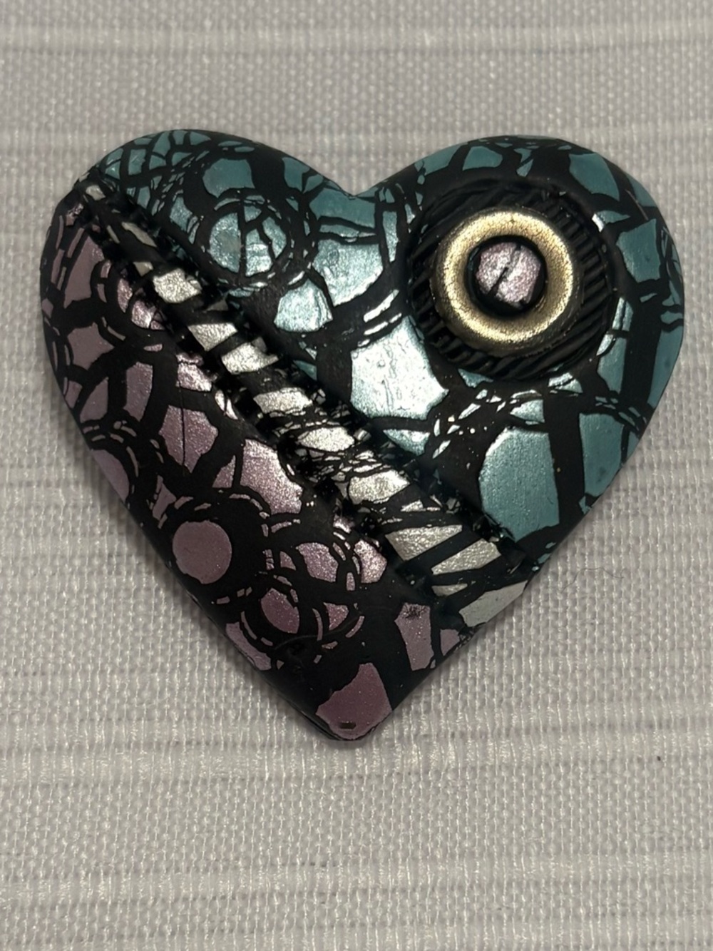 Colorful Heart Brooch